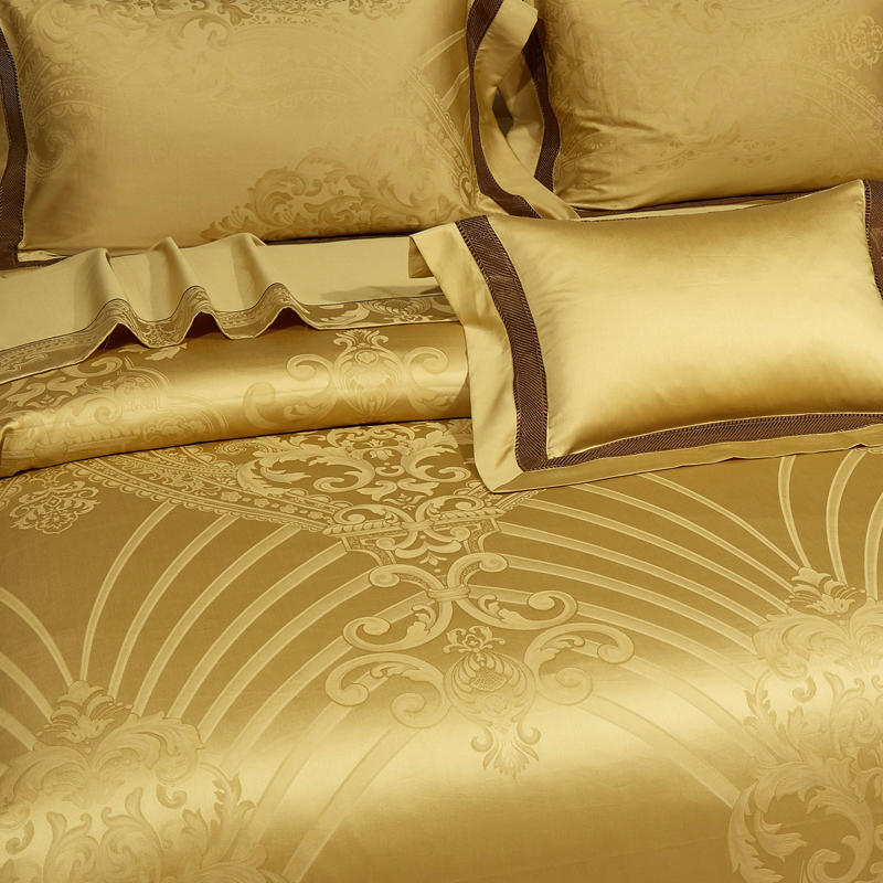 Blangdra Golden Luxury Duvet Cover Set (Egyptian Cotton) - 4/7 Piece Set