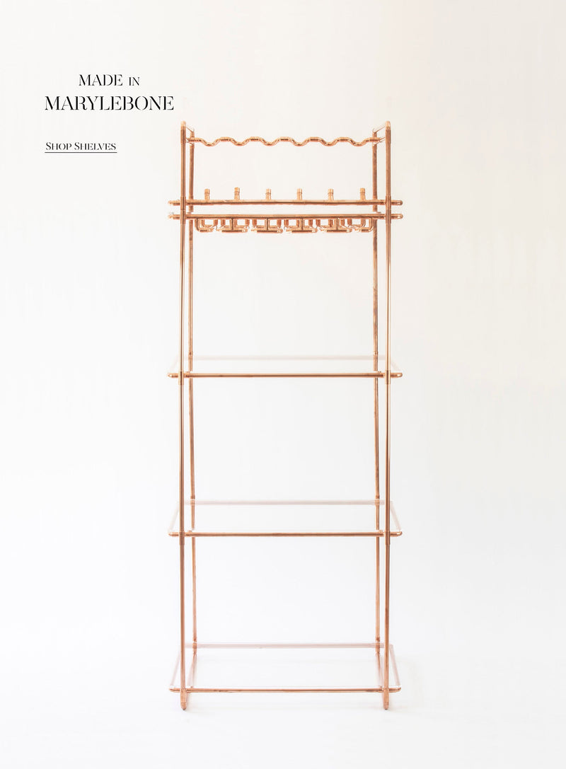 Cameron: Handmade Shelving Unit With Wine Rack And Glass Rack Display