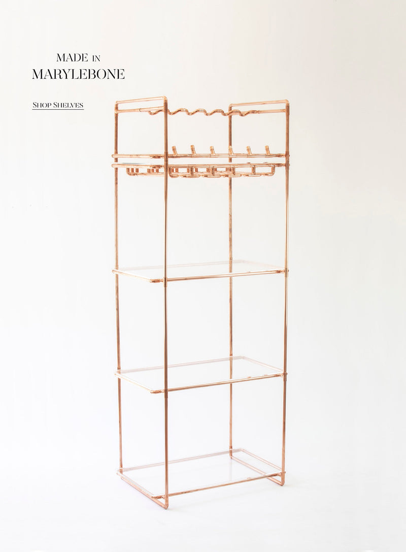 Cameron: Handmade Shelving Unit With Wine Rack And Glass Rack Display