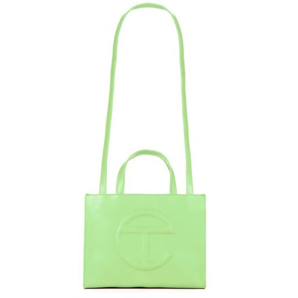 Telfar Shopping Bag Medium Tan in Vegan Leather with Silver-tone - US