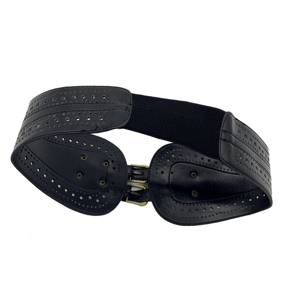 Laser cut decorative corset wide statement belt |The  display picture 2