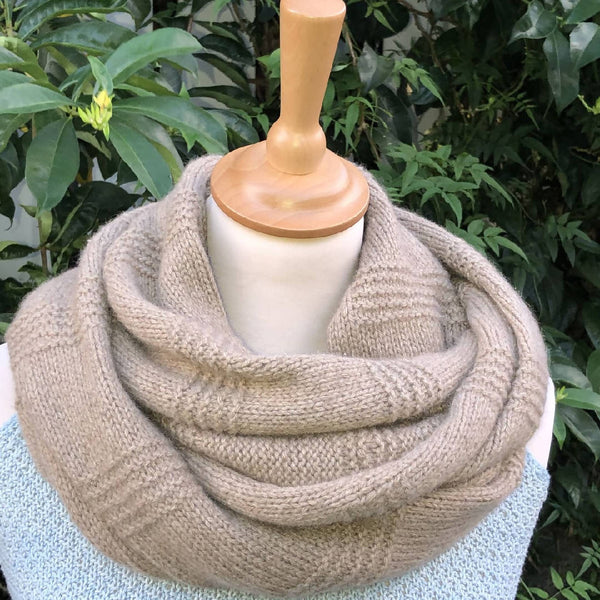 Luxury knitted SNOOD from 100% CASHMERE