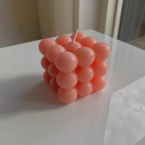 Homemade Ins Pink Scented Bubble Cube Candle