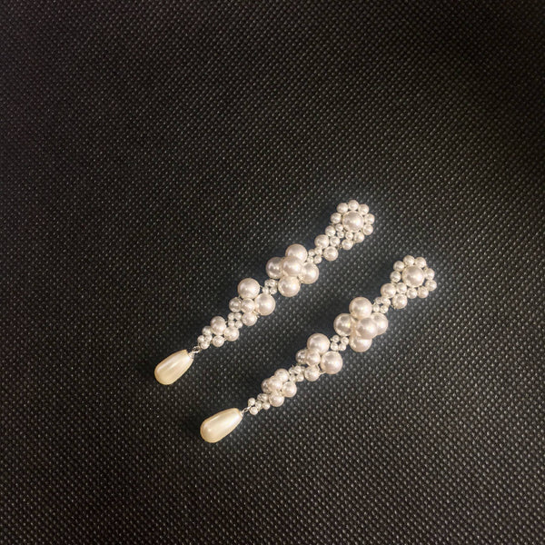 Handcrafted Swarovski pearl earrings