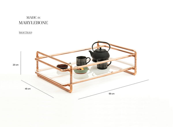 Julie: Handmade Tea Tray In Copper