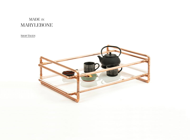 Julie: Handmade Tea Tray In Copper