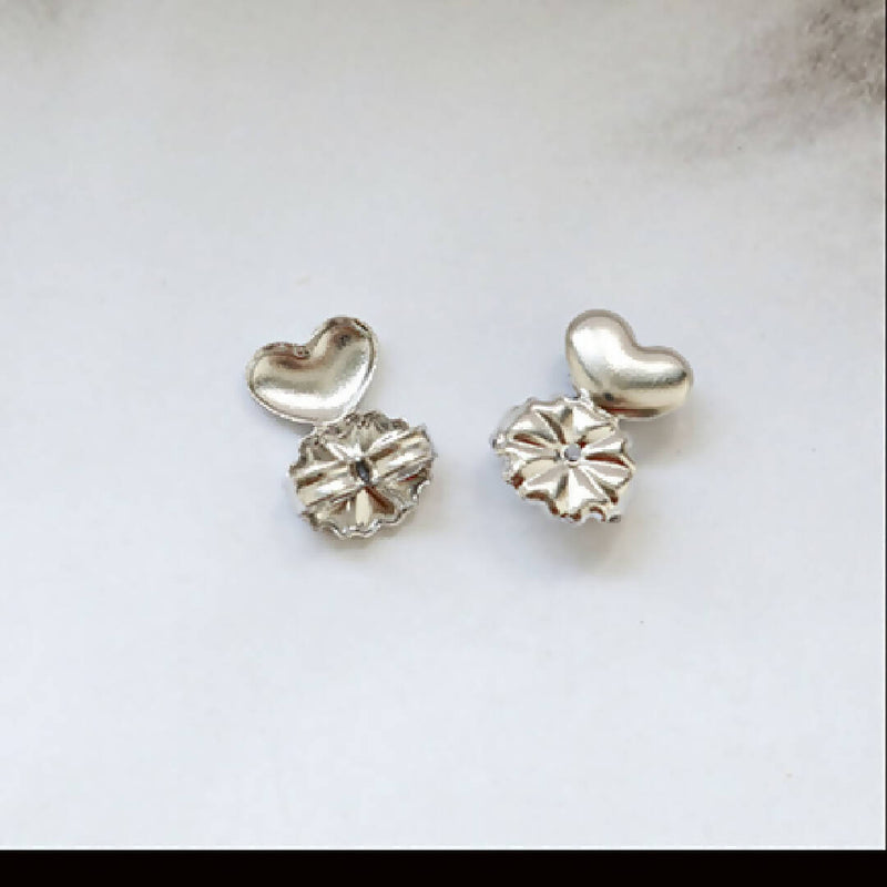 Stylized balarine shoes earring - silver colour