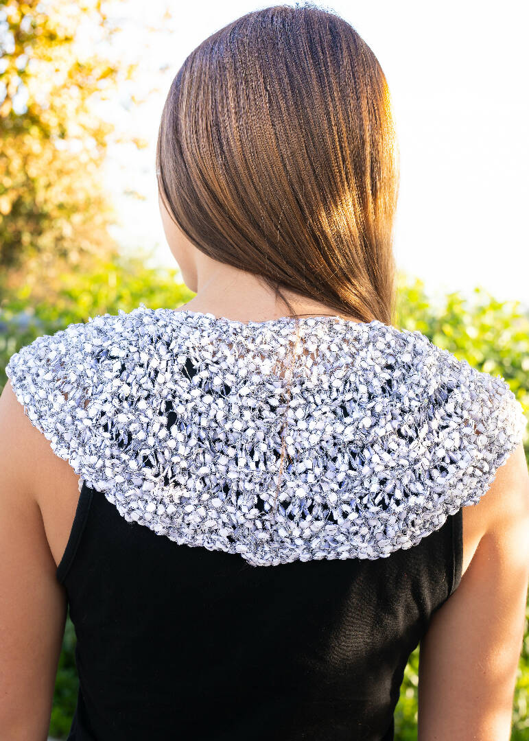 Jewelled Lacey Knit Necklace/Shawl