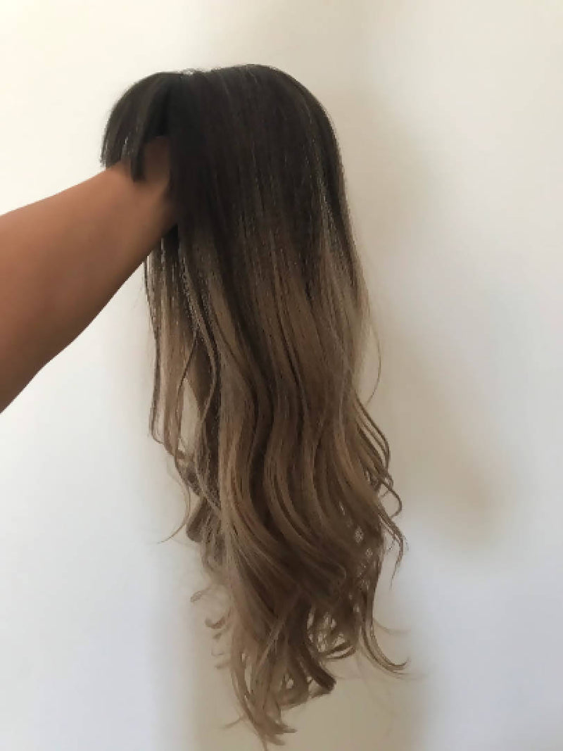 Brown to blonde ombre Wig blonde natural looking