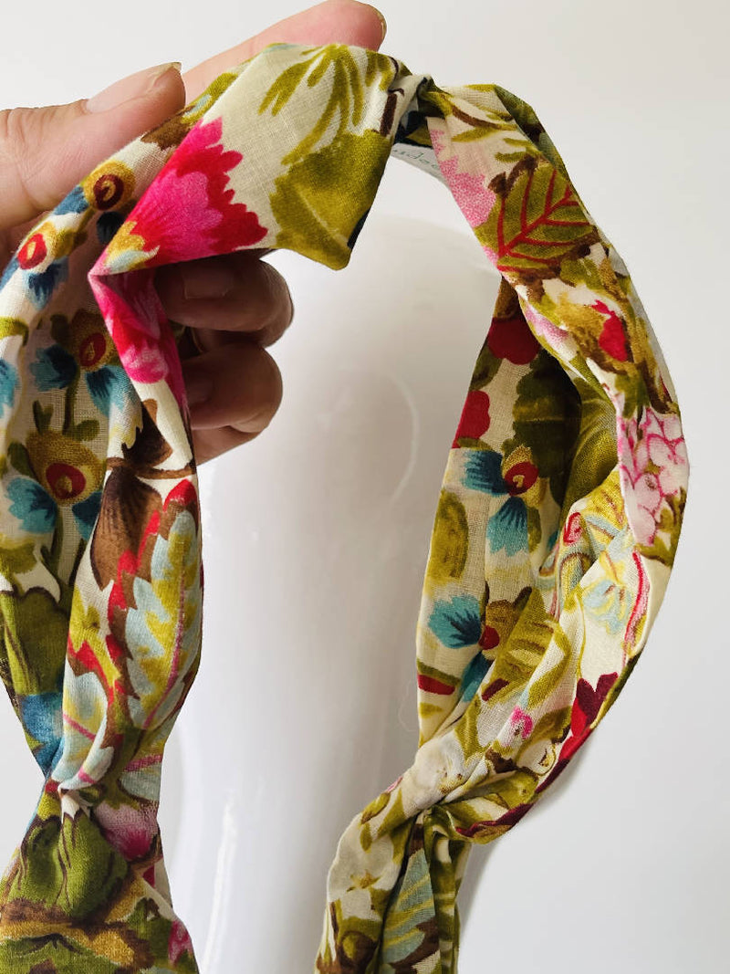 Gypsy head scarf in summer floral