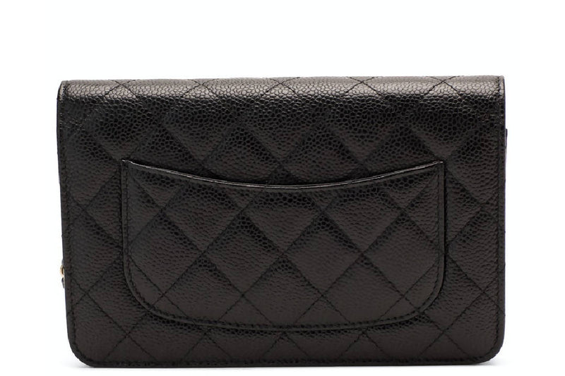 Chanel Wallet On Chain Quilted Caviar Gold-tone Black