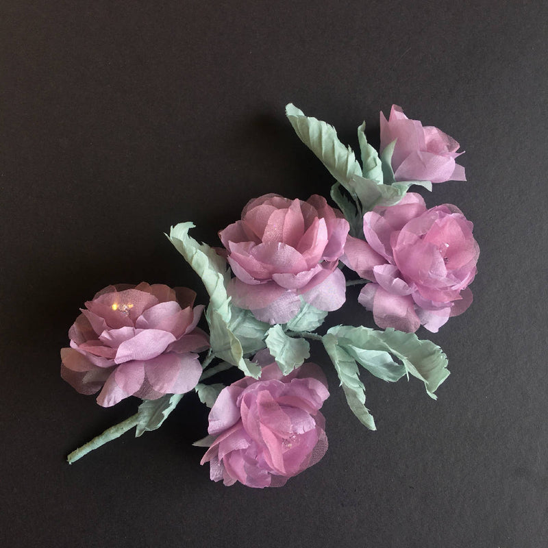 Rose flower brooch