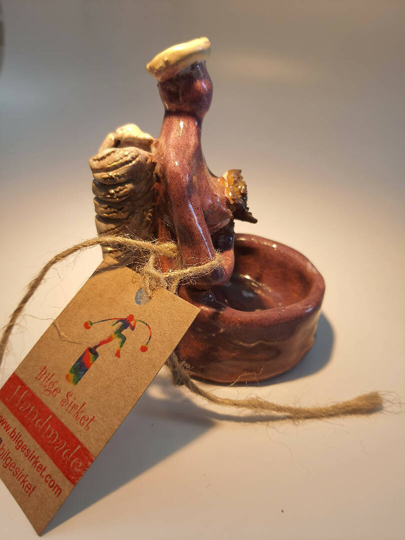 Hand Made Ceramic Candle Holder