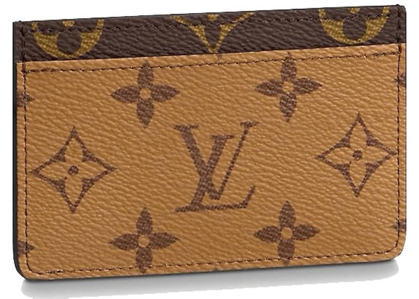 Louis Vuitton Card Holder Reverse Monogram Canvas Brown in Coated Canvas