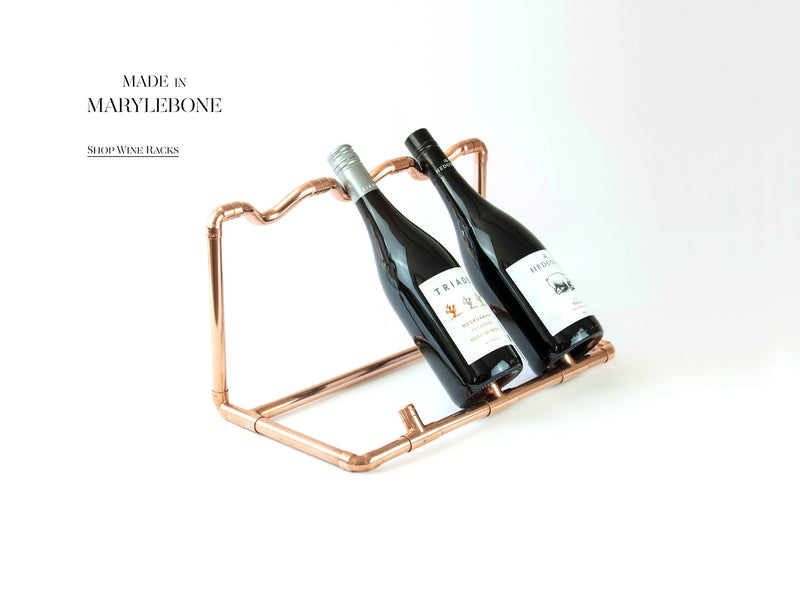 Charlie: Handmade Wine Rack Organiser In Copper
