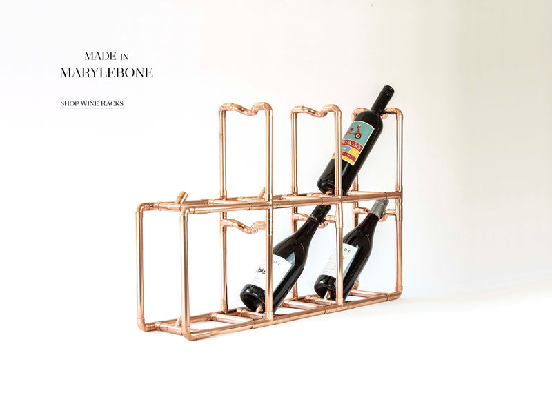 Jonathan: Handmade Wine Rack In Copper