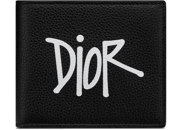 Dior And Shawn Wallet (8 Card Slot) Black in Grained Calfskin