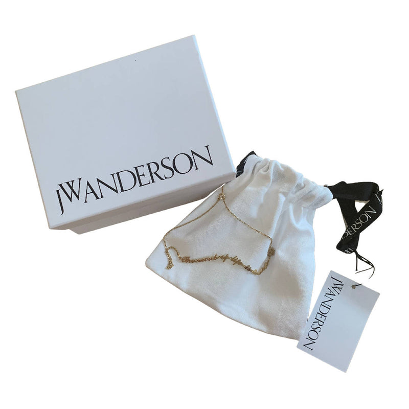 JW Anderson Rare Gold-tone Oscar Wilde capsule necklace BNIB
