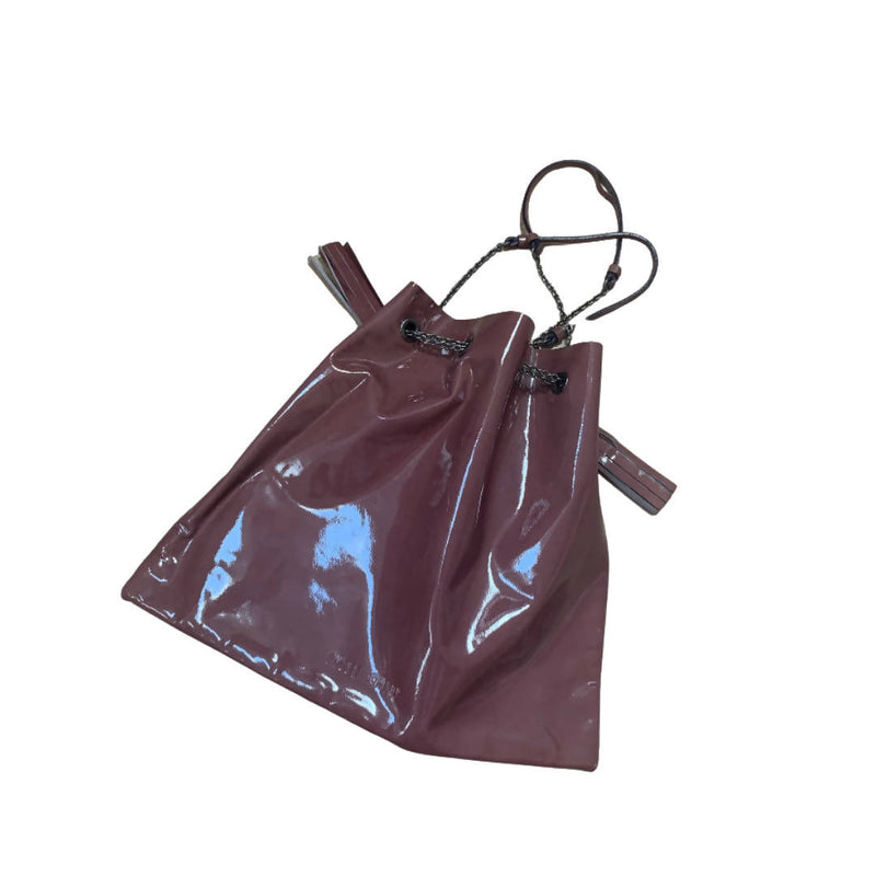 Miu Miu Burgandy Leather Clutch Mini Bag