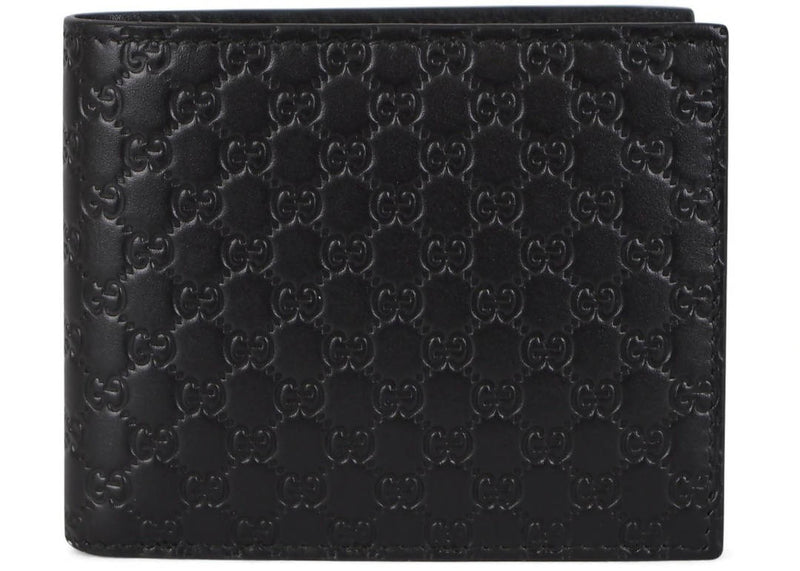 Gucci Bifold Wallet MicroGuccissima Black in Leather