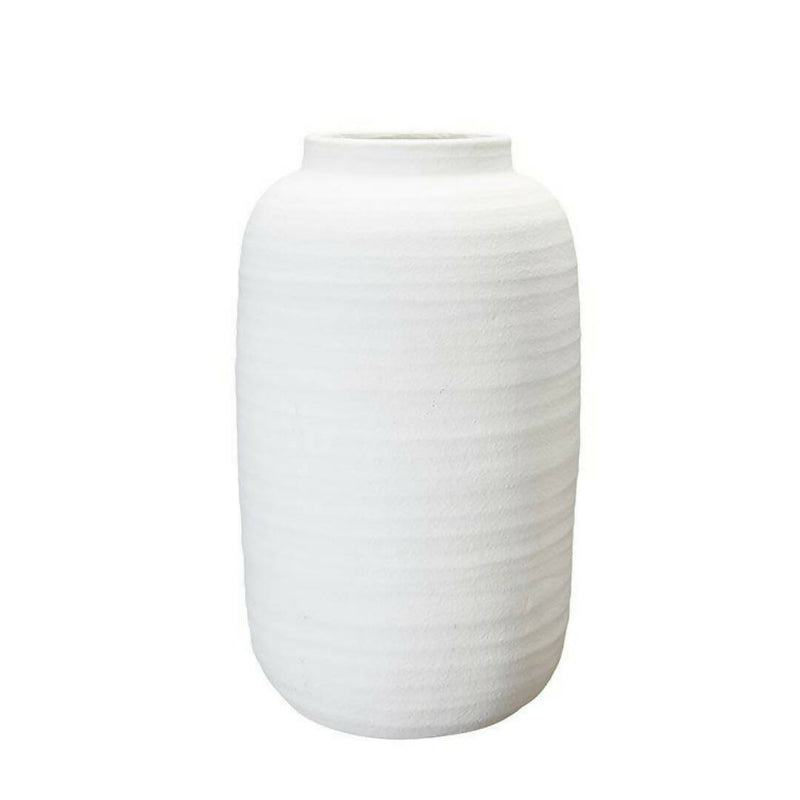 Alba Large White Ceramic Floor Vase