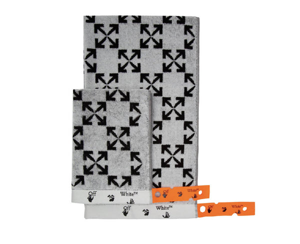 OFF-WHITE Arrow Pattern Towel Set White/Black