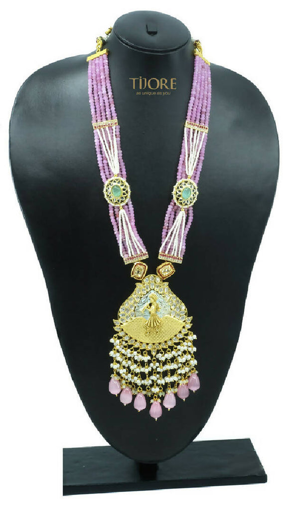 Gold Toned Barati long Necklace Set