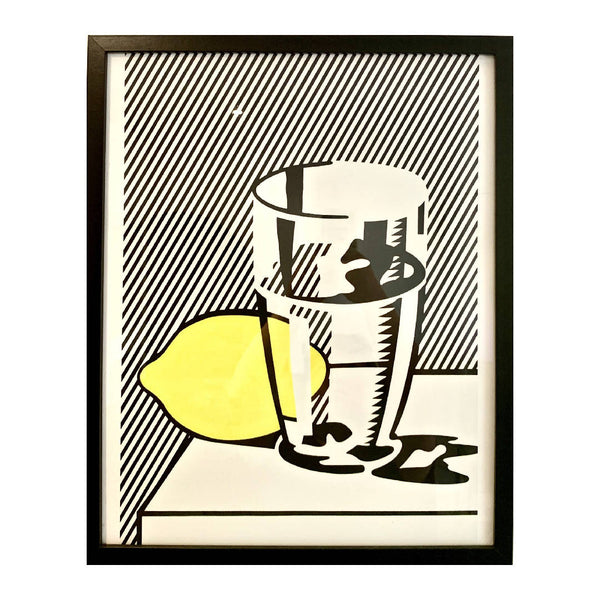 Roy Lichtenstein "Lemon & Water" Pop Art Reproduction Print on Canvas Framed