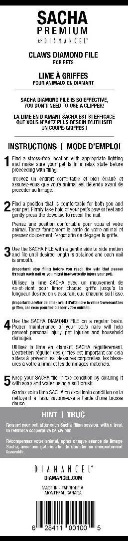 Pet claw file Sacha Premium by Diamancel