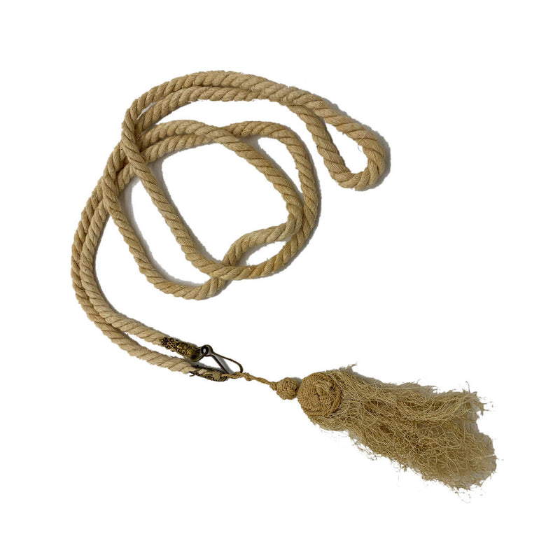 vintage baroque style macramé rope necklace with tassels