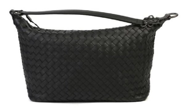 Bottega Veneta Intrecciato Shoulder Bag Small Black