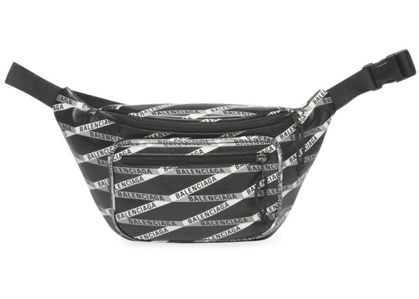 Balenciaga Explorer Belt Pack Bag Monogram Black/Silver in Calfskin