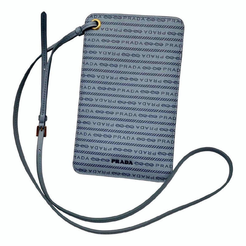 New Prada Saffiano crossbody graphic printed Jazzy passport phone pouch bag with card holder
