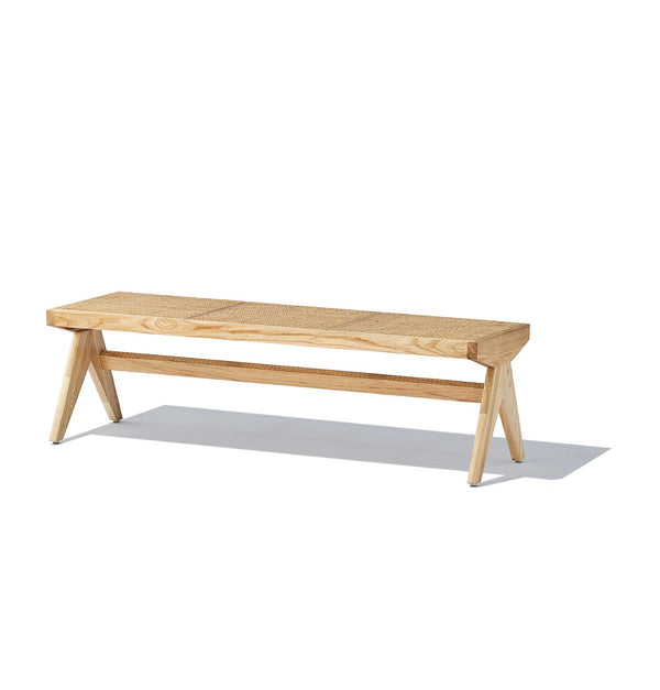 Célia Bench - Ash & Natural Rattan