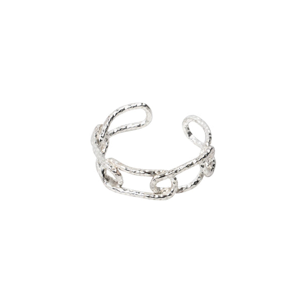 Linked Chain Ring Sterling Silver