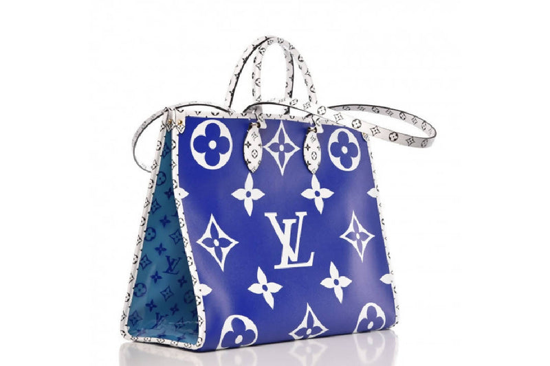 Louis Vuitton Onthego Monogram Giant Hawaii Blue in Coated Canvas