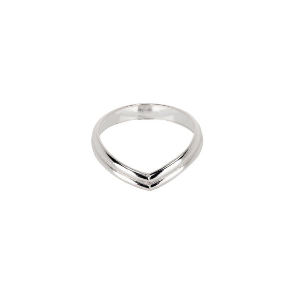 Double Band Wishbone Ring Sterling Silver