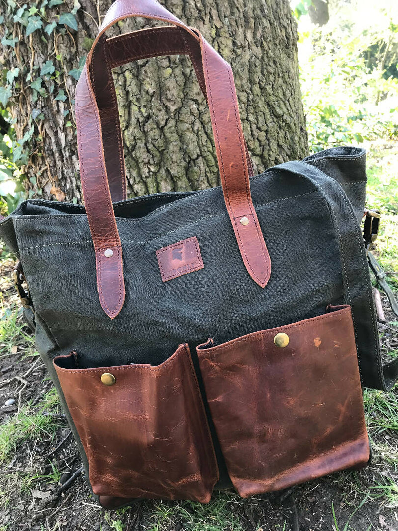 Blenheim Large Canvas and Vintage Leather Tote