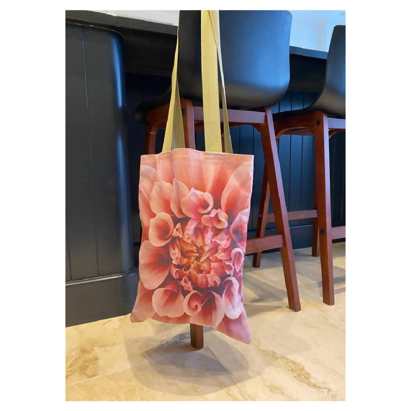 Blush Pink Dahlia Tote Bag