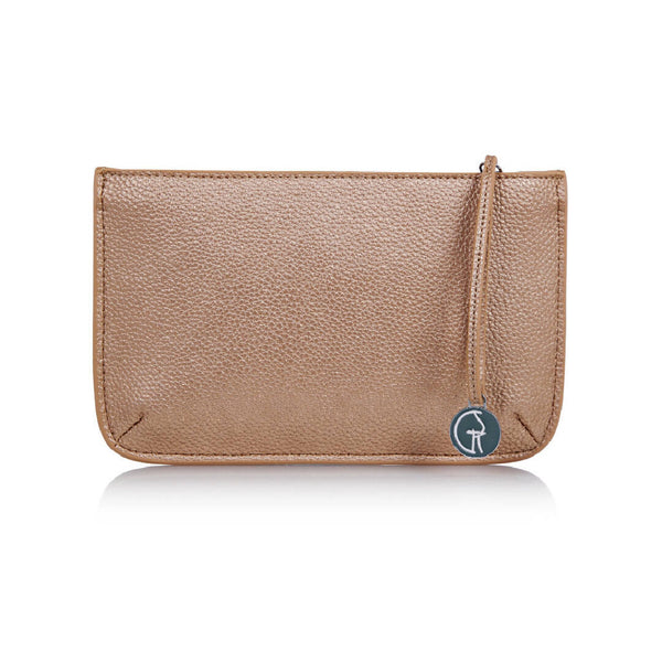The Morphbag by GSK Luxury Vegan Leather Multi-Function Clutch Wallet in Rose Gold and Black