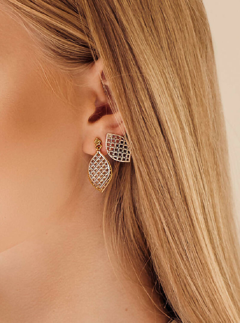 Sustainable silver earrings LEAF