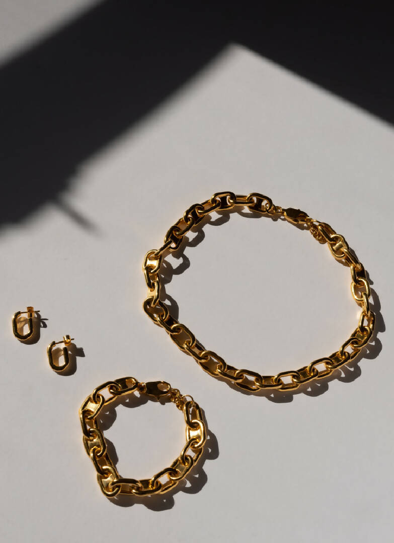 Sadie Bracelet - 18k Gold Plated Link Bracelet