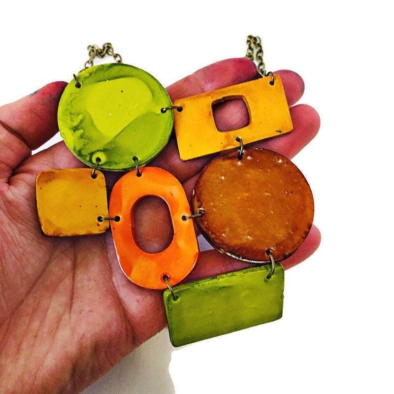 Large Statement Jewelry Set with Earthy Boho Style