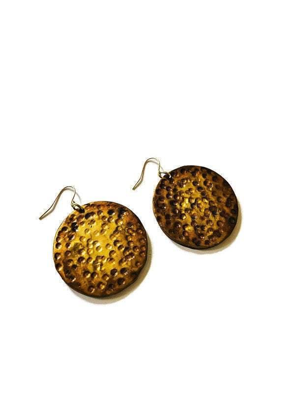Extra Large Disc Dangle Earrings