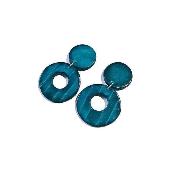 Denim Blue Earrings- "Trish"