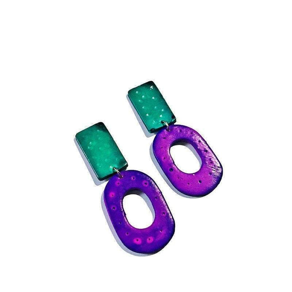 Large Summer Clip On Earrings- "Lupa"