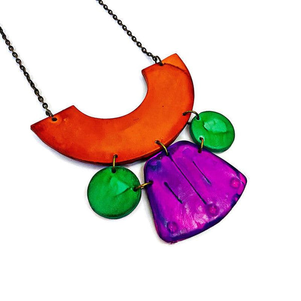Big Bold Colorful Statement Necklace