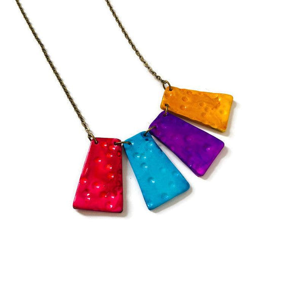 Multicolored Fringe Necklace for Summer
