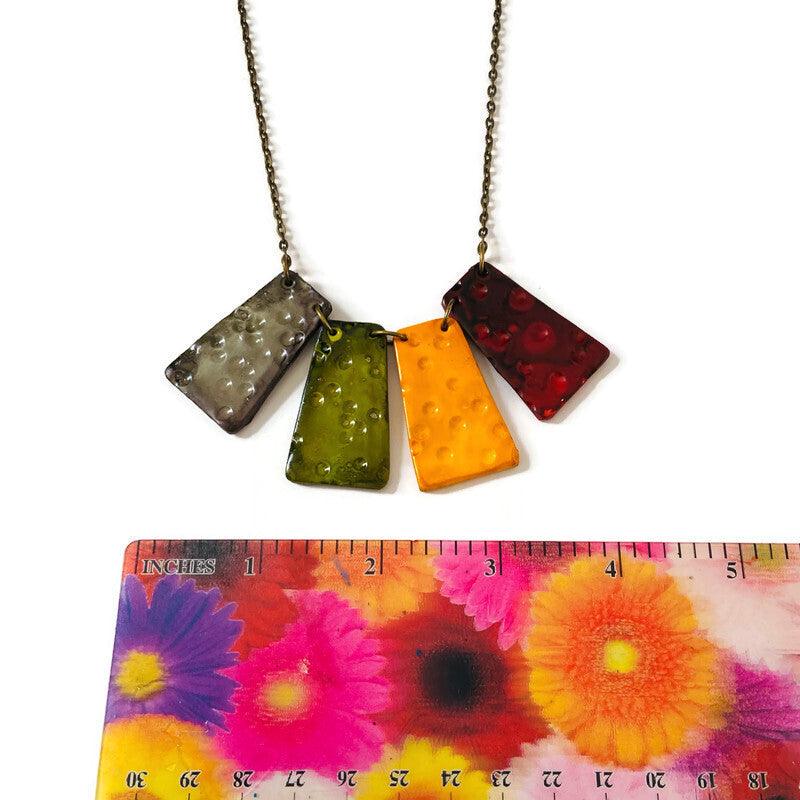 Multicolored Fringe Necklace for Summer