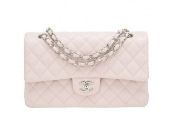 Chanel Classic Double Flap Quilted Medium Pale Pink